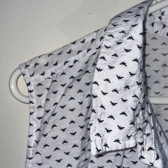 Van Heusen Womens Sleeveless Blouse XXL White Black Bee/Dragonfly Print - Picture 5 of 6